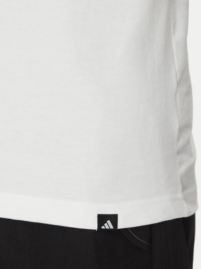 adidas adidas Marškinėliai Lounge Slide Graphic JJ4002 Balta Regular Fit