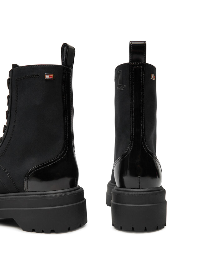 Tommy Hilfiger Trappers Tommy Hilfiger Flag Ventile Lace Up Boot FW0FW08287 Negru