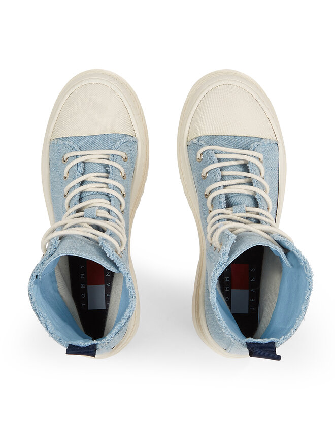 Tommy Jeans Кецове Tommy Jeans Foxing Denim Boot EN0EN02348 Син