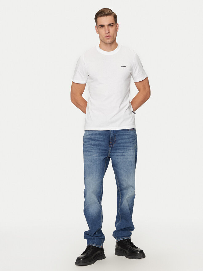SCHOTT N.Y.C. SCHOTT N.Y.C. T-Shirt TSCLAWS1 Λευκό Regular Fit