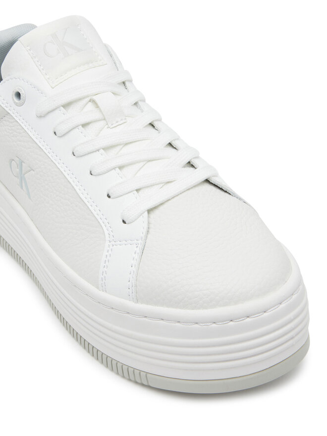 Calvin Klein Jeans Sneakersy Calvin Klein Jeans Bold Flatf Low Lace Mg YW0YW01766 Biały