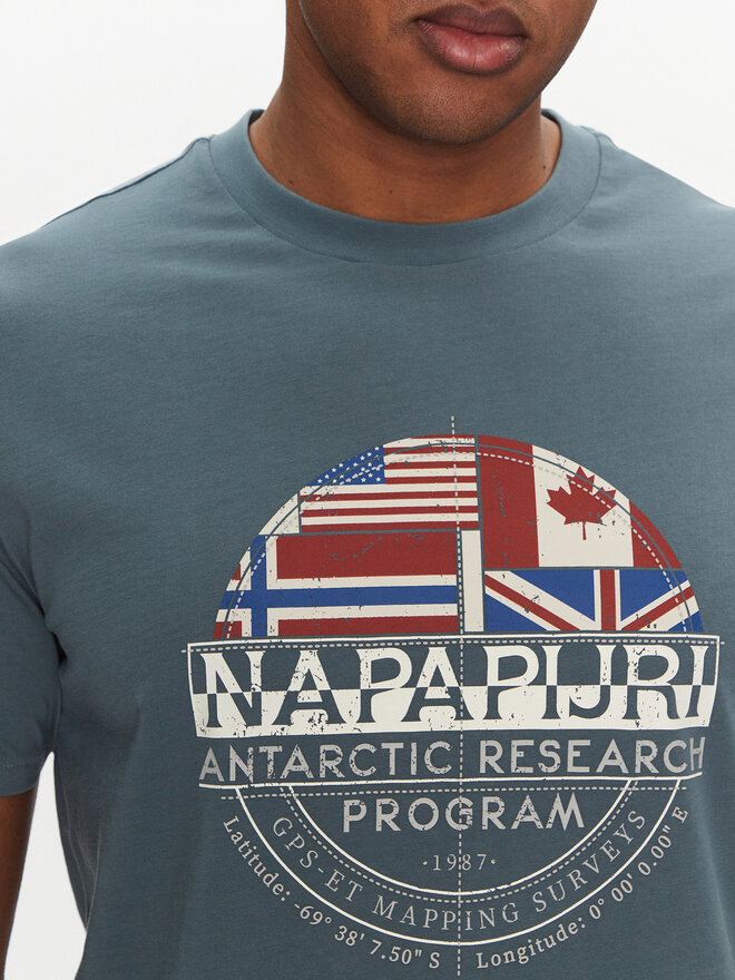 Napapijri Napapijri Majica S-Turin NP0A4HQG Modra Regular Fit