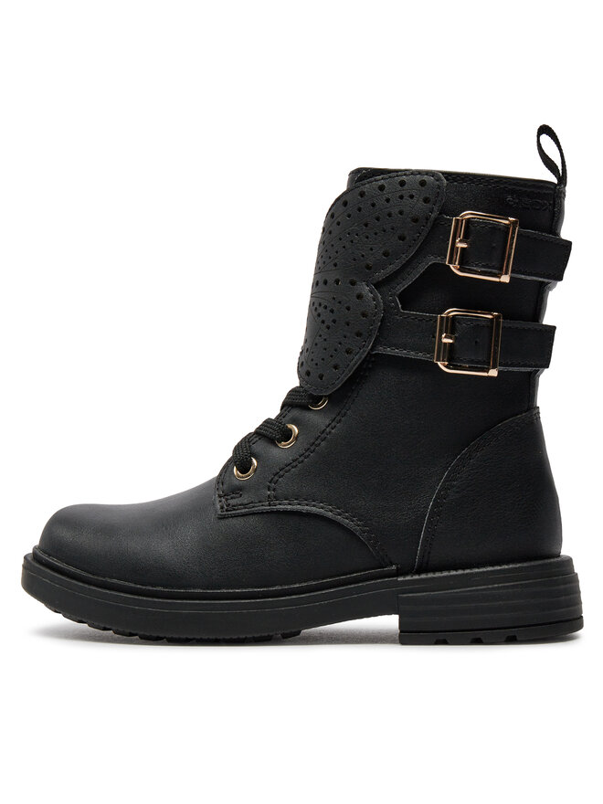 Geox Polokozačky Geox J Eclair Girl J369QN 000BC C9999 M Černá