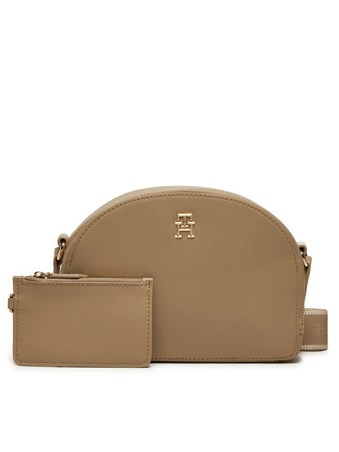 Tommy Hilfiger Kabelka Tommy Hilfiger Monotype Half Moon AW0AW16482 Béžová
