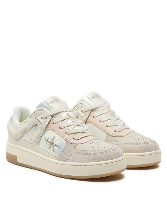 Calvin Klein Jeans Сникърси Calvin Klein Jeans Basket Cupsole Low Mix Ml Mtr YW0YW01490 Бял