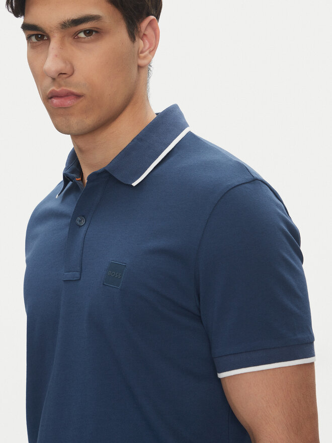 BOSS BOSS Поло Passertip 50507699 Голубий Slim Fit