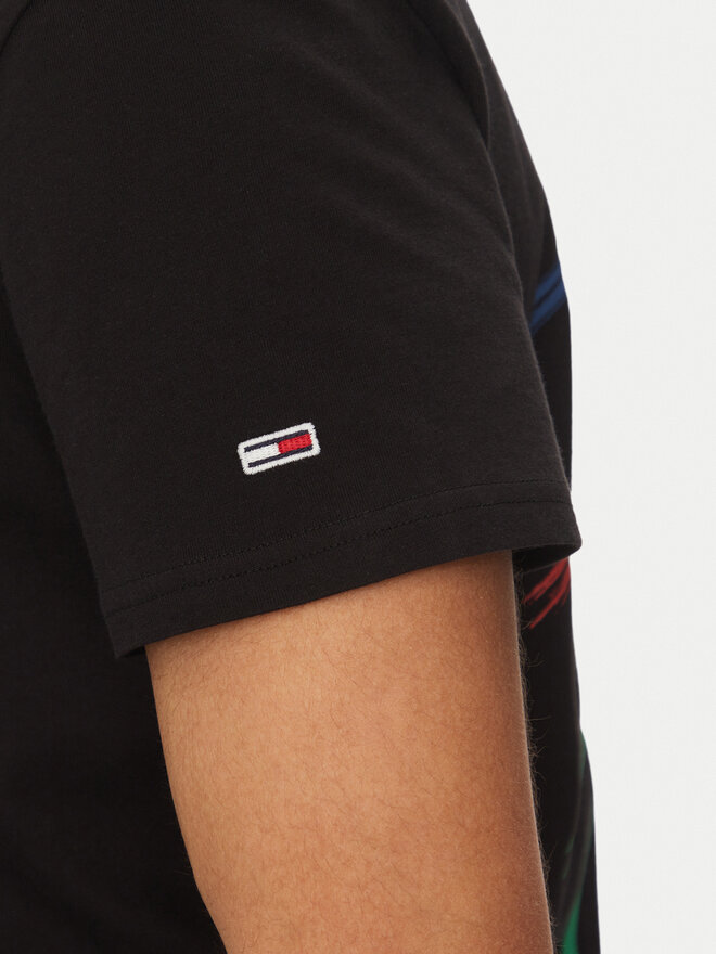 Tommy Jeans Tommy Jeans Póló Twisted Signature DM0DM20771 Fekete Regular Fit