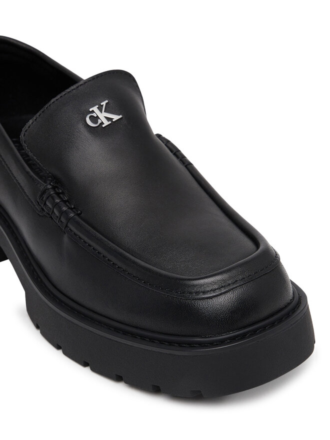Calvin Klein Jeans Slipper Calvin Klein Jeans Chunky Cupsole Ru Patch Lth YW0YW01862 Schwarz
