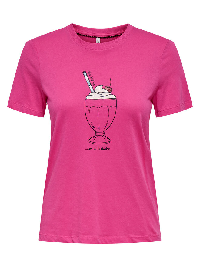 ONLY ONLY Camiseta Fun Life 15349901 Rosa Regular Fit