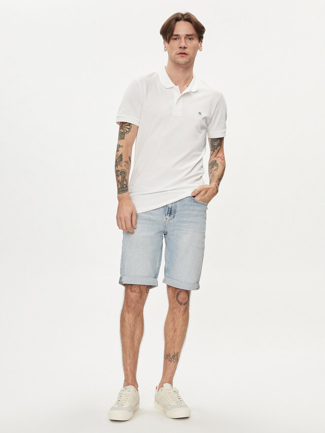 Calvin Klein Jeans Calvin Klein Jeans Pólóing Embro Badge J30J325269 Fehér Slim Fit