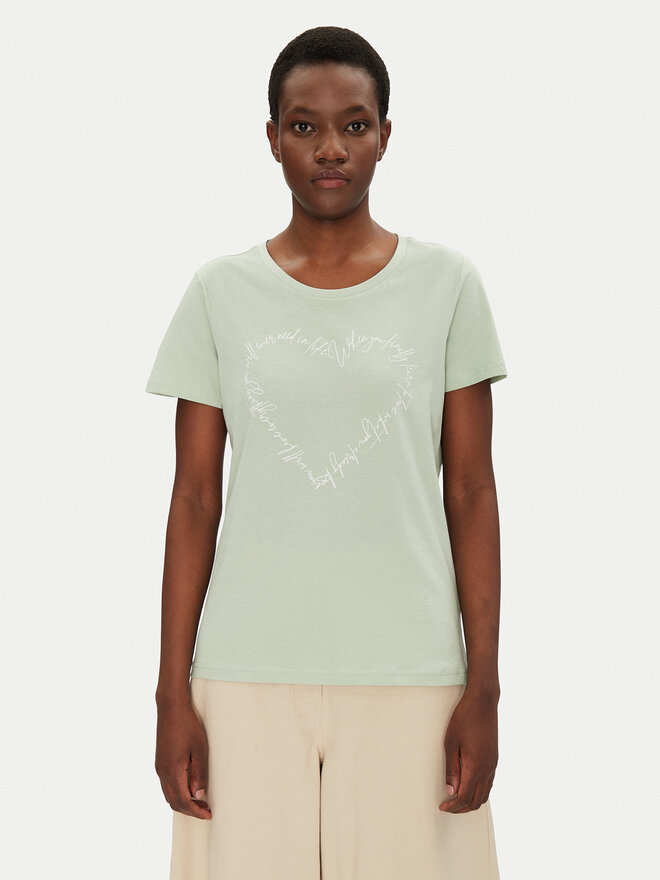 Fransa Fransa Camiseta 20615482 Verde Regular Fit