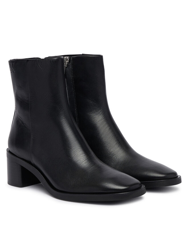 Calvin Klein Stiefeletten Calvin Klein Block Heel Ank Boot Lth HW0HW03220 Schwarz