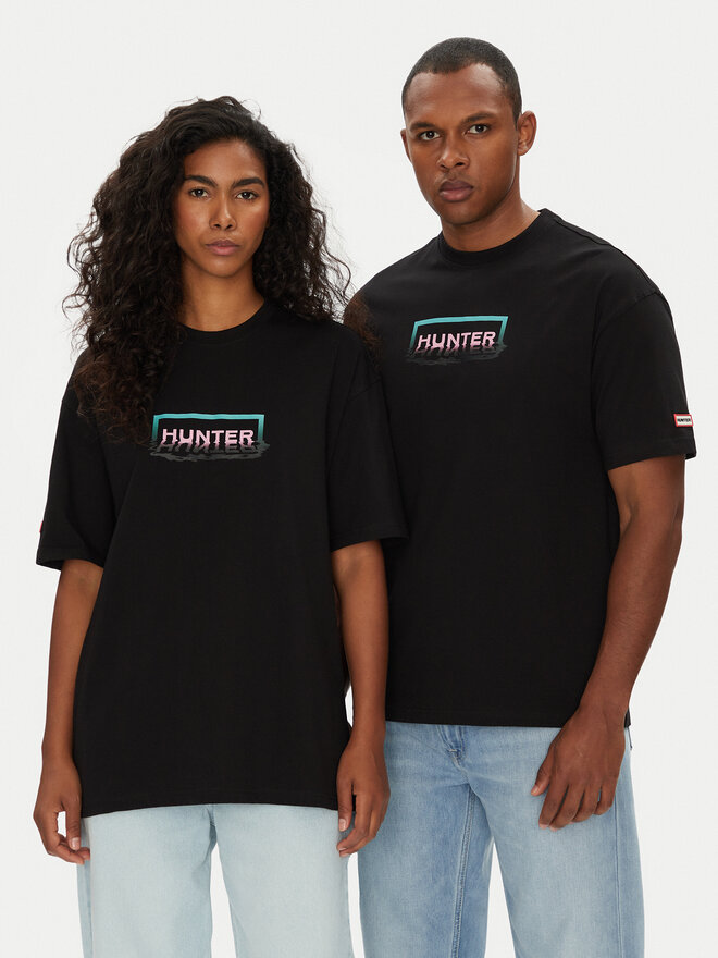 Hunter Hunter Póló Abele UNISEX HARU0007251 Fekete Regular Fit
