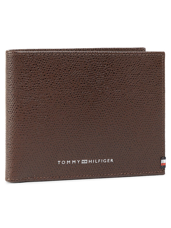 Tommy Hilfiger Duży Portfel Męski Tommy Hilfiger Business Cc Flap And Coin AM0AM06729 Brązowy
