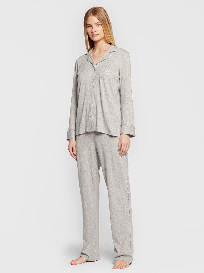 LAUREN RALPH LAUREN Lauren Ralph Lauren Pyjama ILN92196 Grau Regular Fit