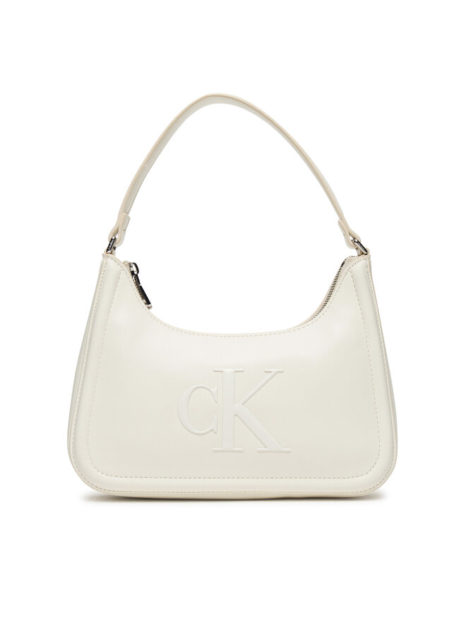 Calvin Klein Handtasche Calvin Klein Bold Ck Small Shoulder Bag LV04F3230G Weiß