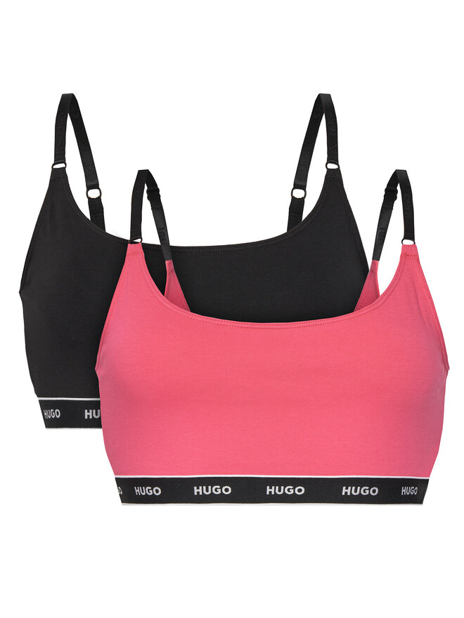 HUGO HUGO Pack de 2 sujetadores tipo top 50480158 Negro