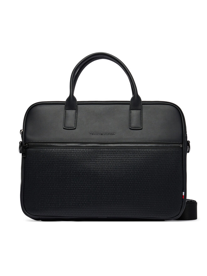 Tommy Hilfiger Laptoptasche Tommy Hilfiger Th Woven Computer Bag AM0AM14094 Schwarz