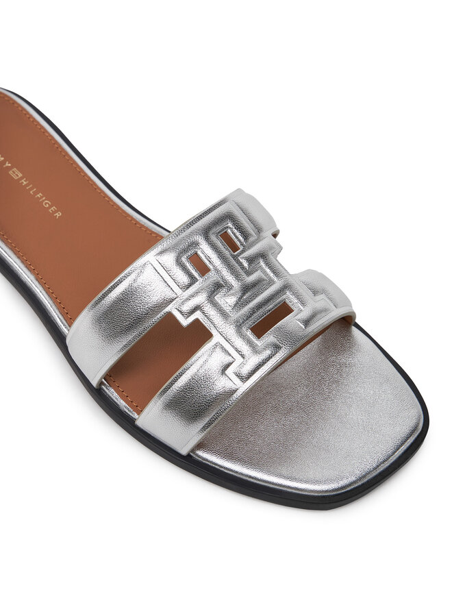 Tommy Hilfiger Pantoletten Tommy Hilfiger FW0FW08676 Silberfarben