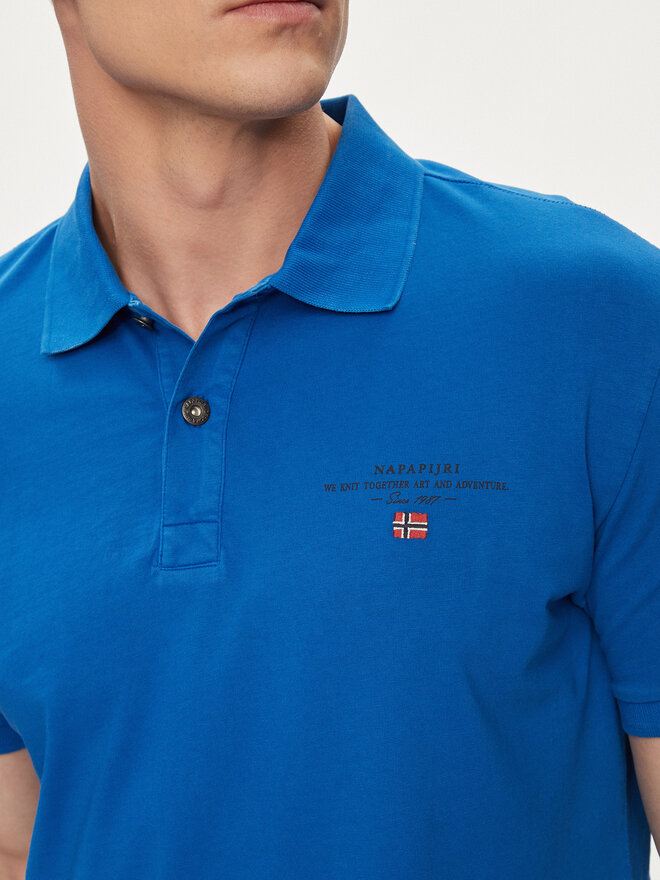 Napapijri Napapijri Polo marškinėliai Elbas NP0A4GB4 Mėlyna Regular Fit