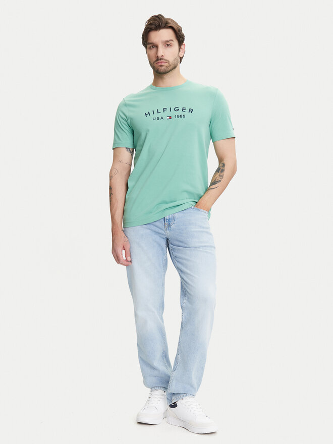 Tommy Hilfiger Tommy Hilfiger Marškinėliai Fathers Day MW0MW39356 Žalia Regular Fit