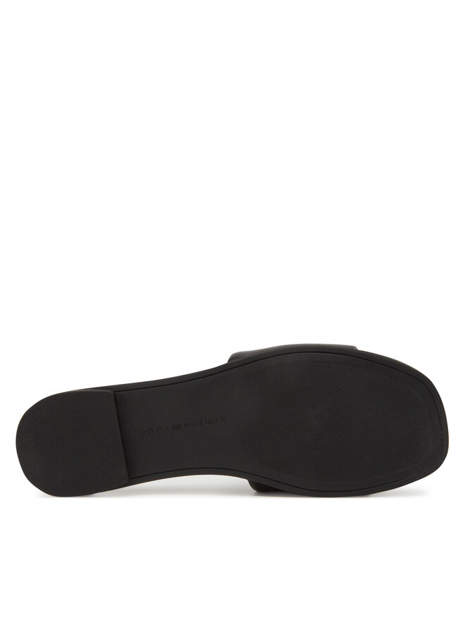 Tommy Hilfiger Šľapky Tommy Hilfiger Th Logo Hardware Leather Mule FW0FW08806 Čierna