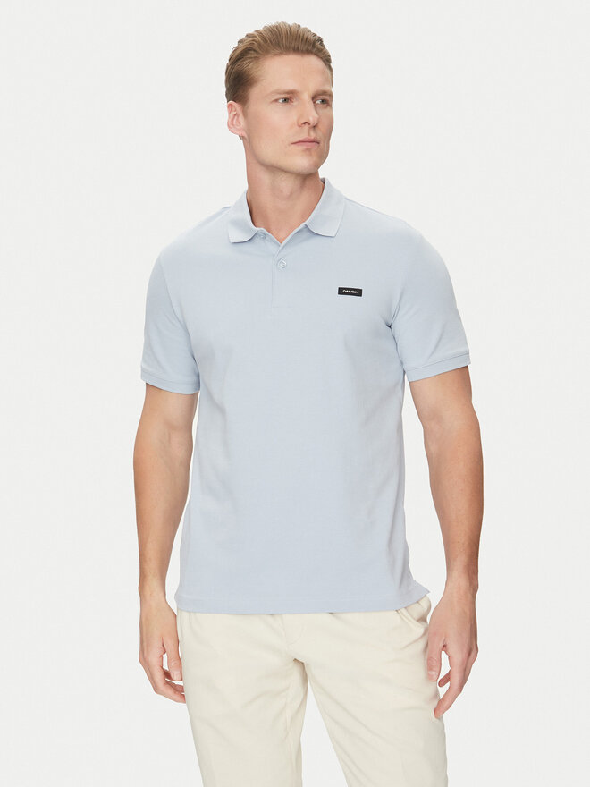 Calvin Klein Calvin Klein Polo marškinėliai K10K111196 Žydra Slim Fit