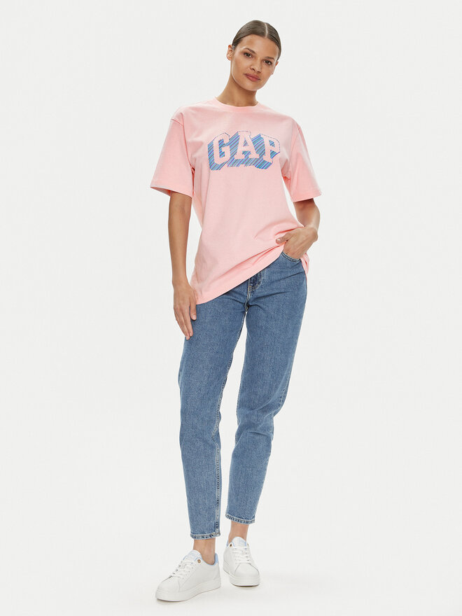 Gap Gap Marškinėliai 664011-00 Rožinė Regular Fit