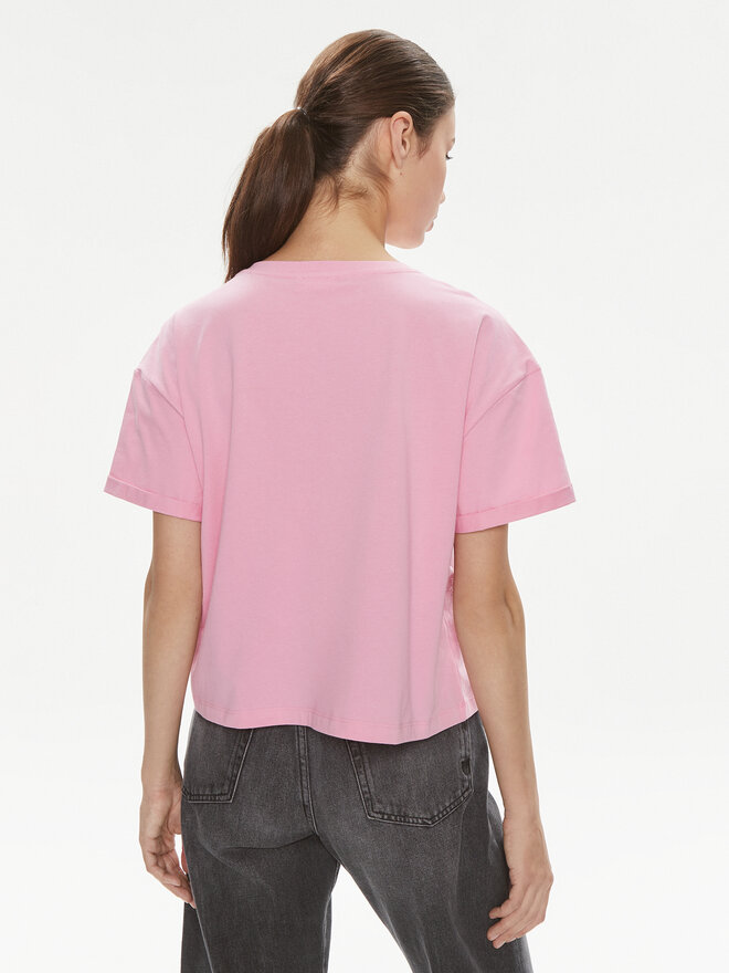 Liu Jo Liu Jo Marškinėliai Moda M/C MA4326 J5904 Rožinė Relaxed Fit