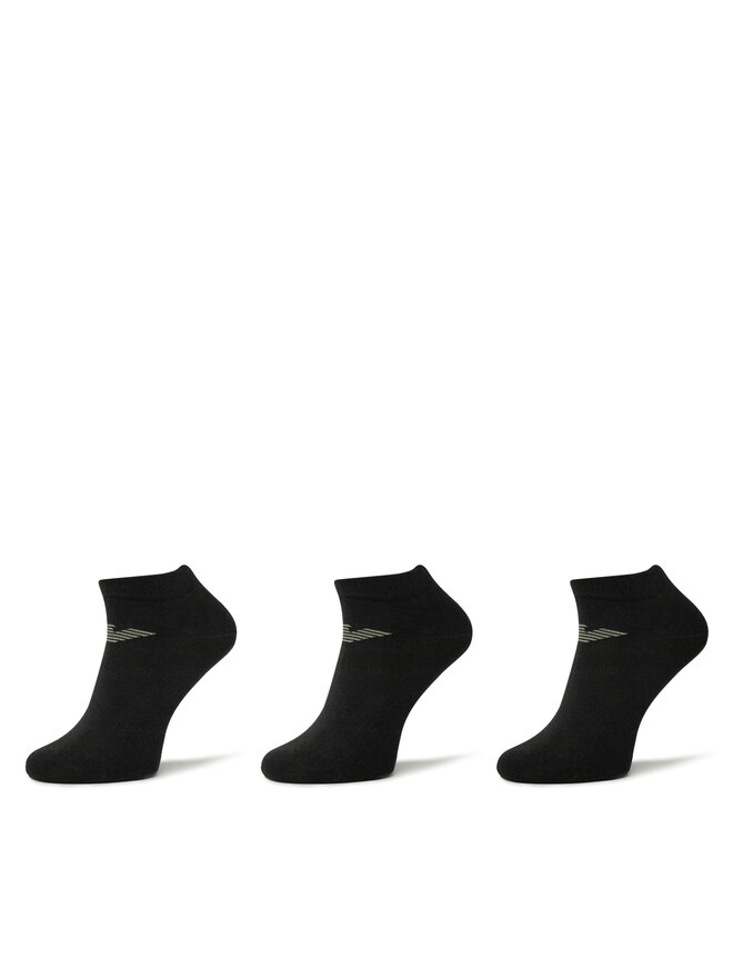 Emporio Armani Набір 3 пар низьких чоловічих шкарпеток Emporio Armani EM000550 AF12271 MC061 Чорний