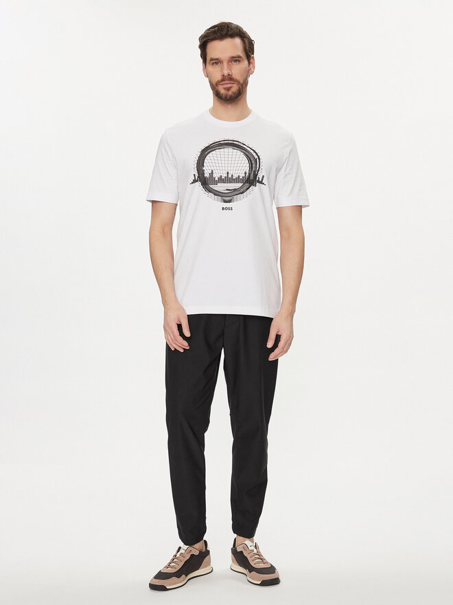 BOSS BOSS Camiseta 50506372 Blanco Regular Fit