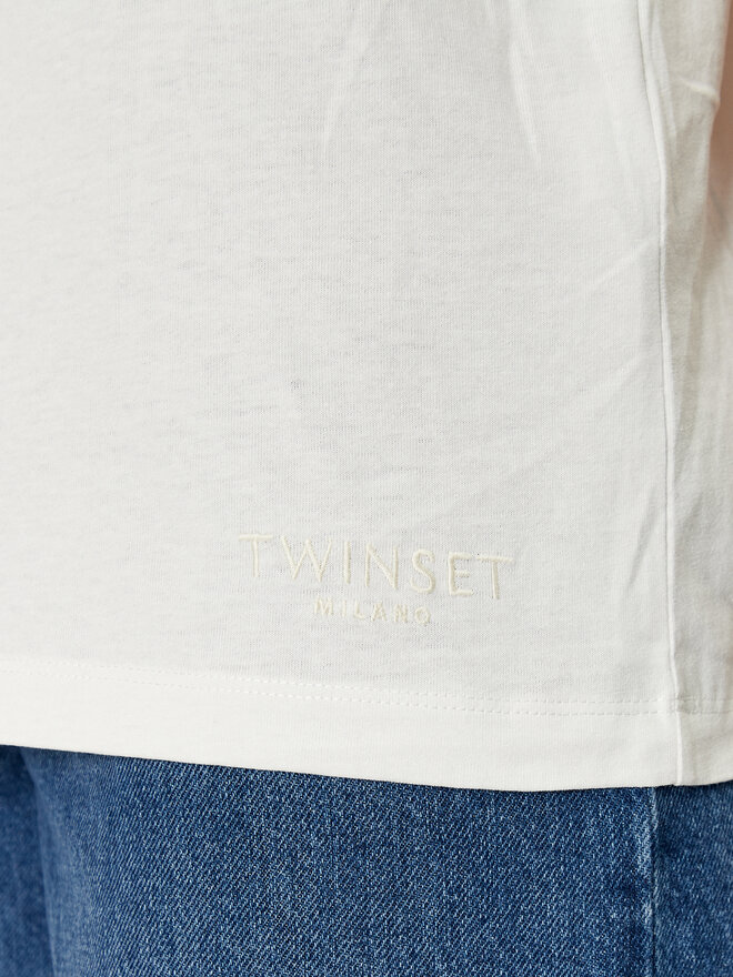 TWINSET TWINSET T-Shirt 241TT2412 Λευκό Regular Fit