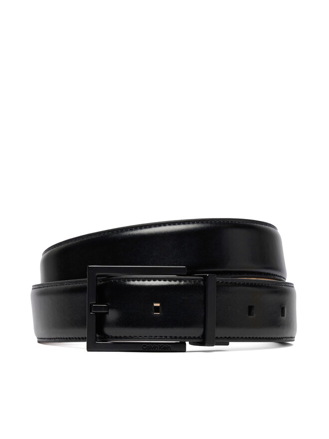 Calvin Klein Cintura da uomo Calvin Klein Square Buckle Smooth 32Mm Adj LV04D7026G Nero