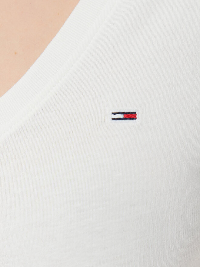 Tommy Jeans Tommy Jeans T-Shirt DW0DW20458 Λευκό Slim Fit