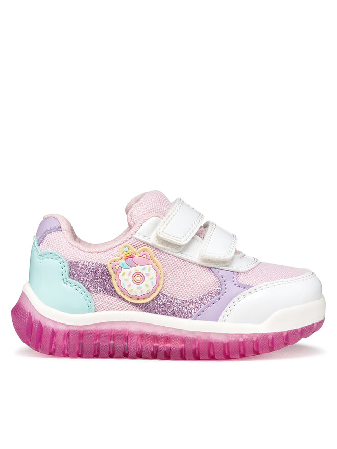 Geox B Lightyloo Girl A Sneakers voor meisjes, Silver Sky, 25 EU