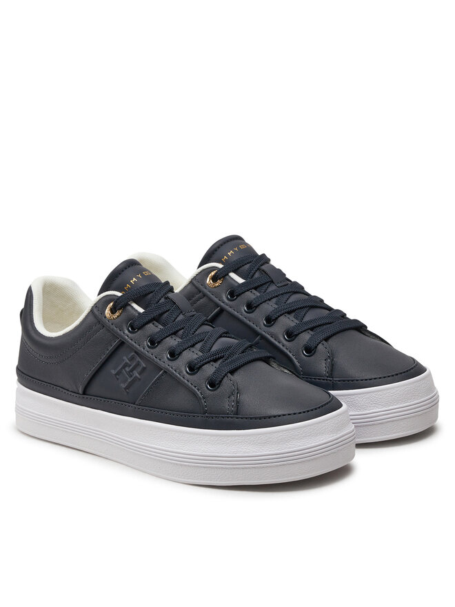 Tommy Hilfiger Sneakers Tommy Hilfiger Essential Vulc Sneaker Monogram FW0FW07945 Dunkelblau