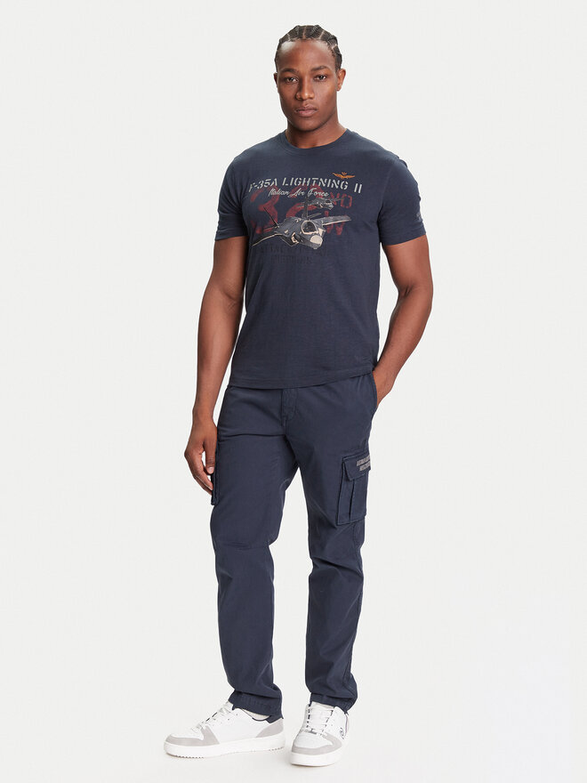 Aeronautica Militare Aeronautica Militare Camiseta 252TS2472UJ00708 Azul marino Regular Fit