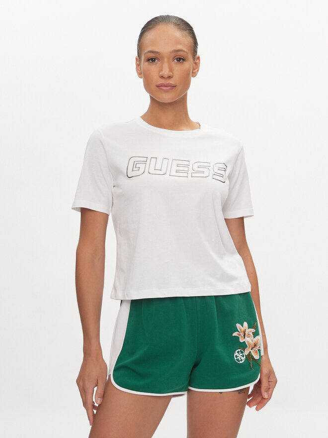 Guess Guess Marškinėliai Kiara V4GI18 I3Z14 Balta Boxy Fit