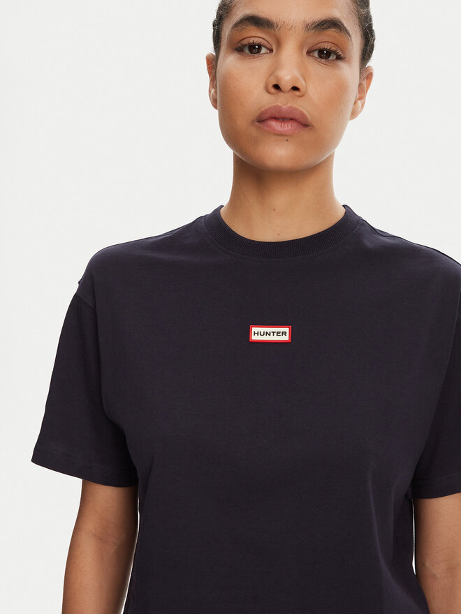Hunter Hunter T-shirt Leona HARW0070251 Tamnoplava Boxy Fit