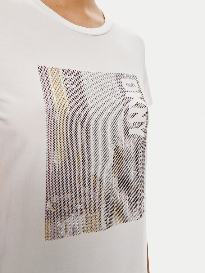 DKNY DKNY T-Shirt P4DHQWNA Weiß Regular Fit