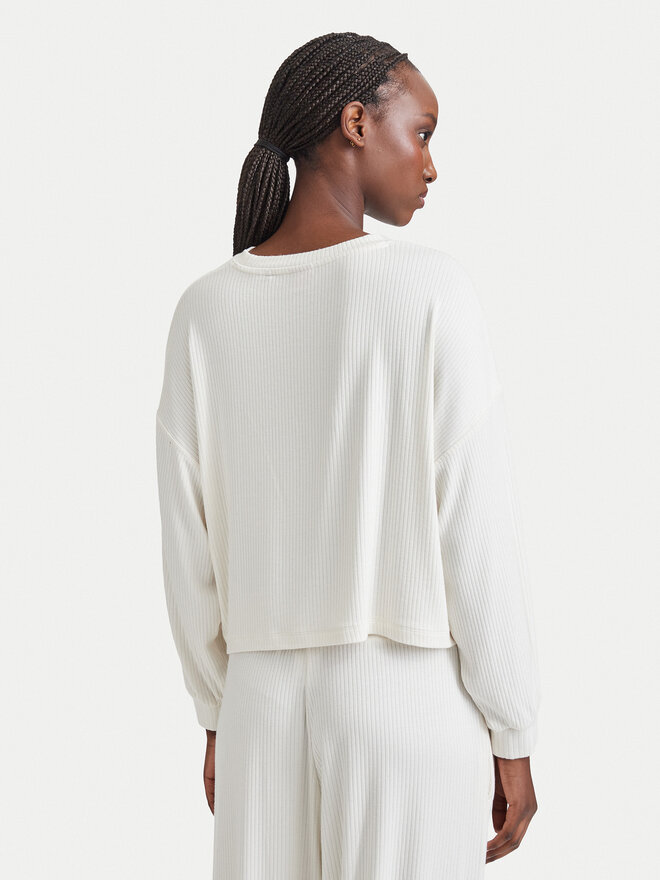 HUGO HUGO Pyjama-Bluse Heart 50566668 Creme Relaxed Fit