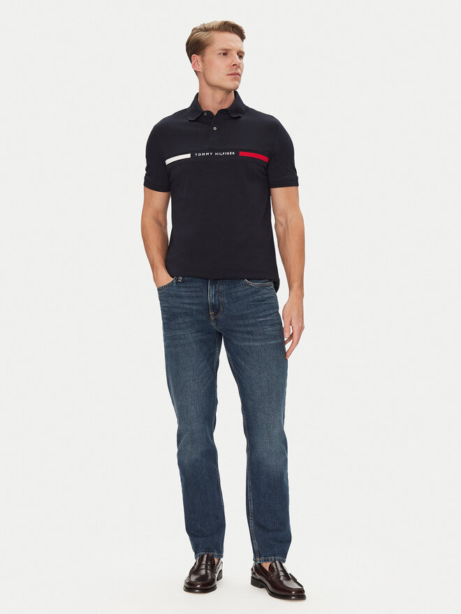 Tommy Hilfiger Tommy Hilfiger Poloshirt Chest Insert MW0MW38130 Dunkelblau Regular Fit