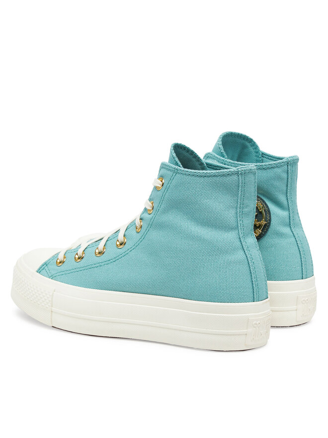 Converse Scarpe da ginnastica Converse Chuck Taylor All Star Lift Platform Gold A11495C Turchese