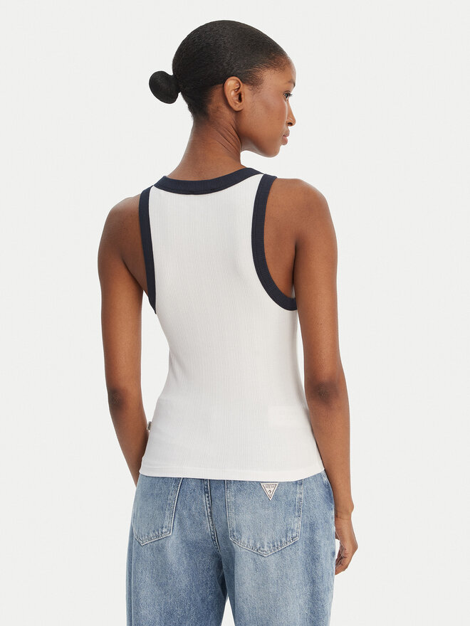 Guess Jeans Guess Jeans Top W6GPZ8 KF641 Weiß Slim Fit