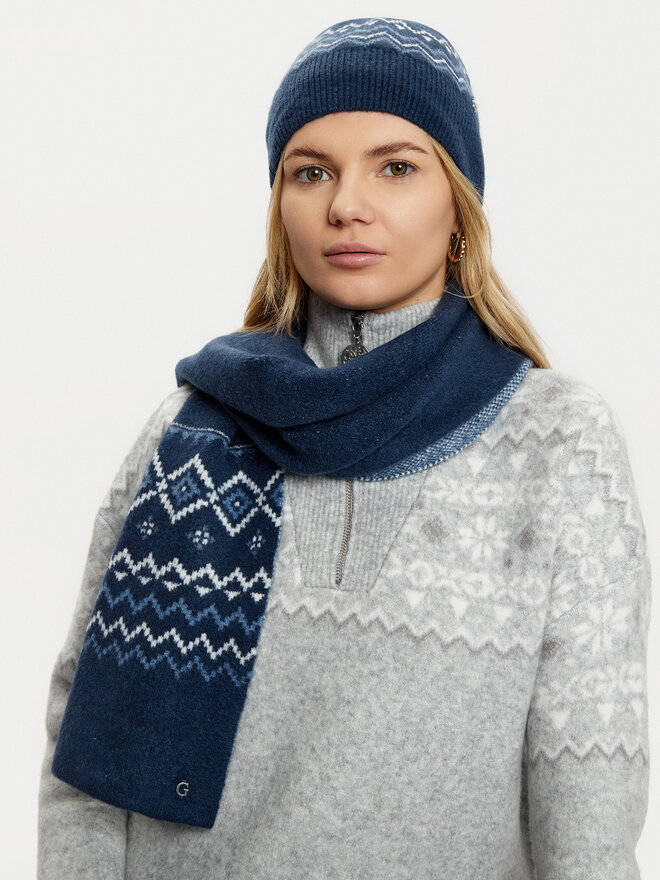 Guess Set: gorro y bufanda de tubo Guess W5PZ18 Z3LQ0 Azul marino