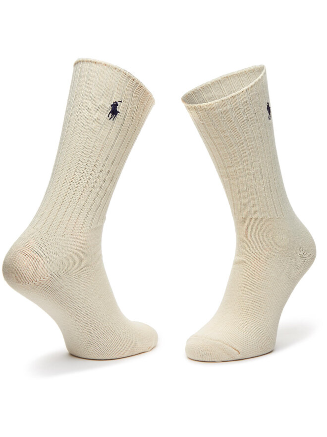 Polo Ralph Lauren Zestaw 3 par wysokich skarpet unisex Polo Ralph Lauren 449824758001 r.OS Beżowy