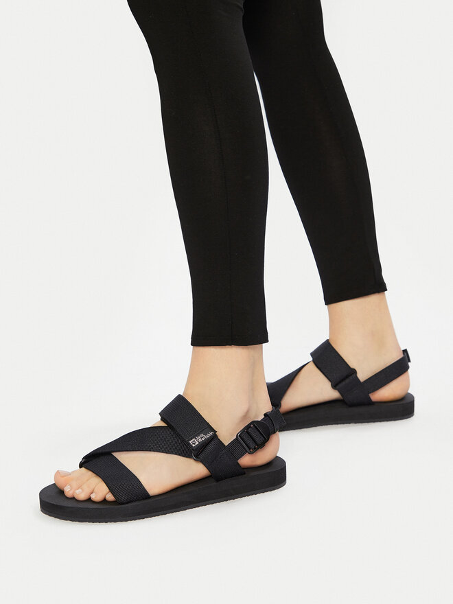 Jack Wolfskin Sandały Jack Wolfskin Urban Entdeckung Belt Sandal W 4056801 Czarny