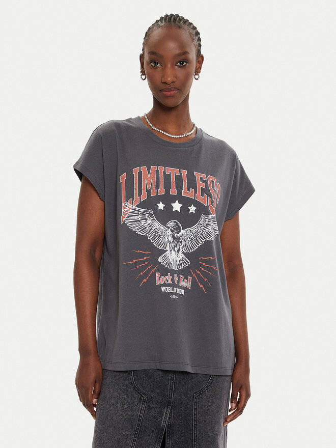 JJXX JJXX T-Shirt Wilma 12274694 Grau Boxy Fit