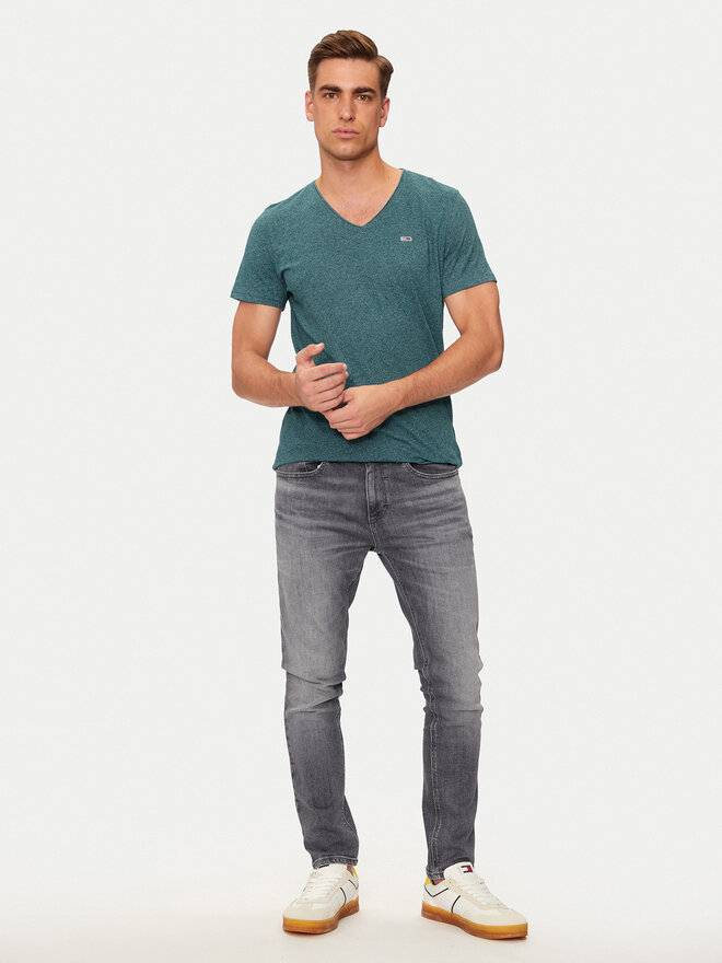Tommy Jeans Tommy Jeans Marškinėliai Jaspe DM0DM09587 Žalia Slim Fit
