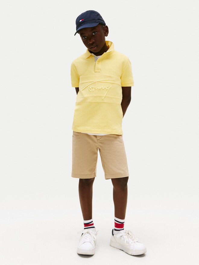 Tommy Hilfiger Tommy Hilfiger Polo marškinėliai Flag KB0KB09714 Geltona Regular Fit